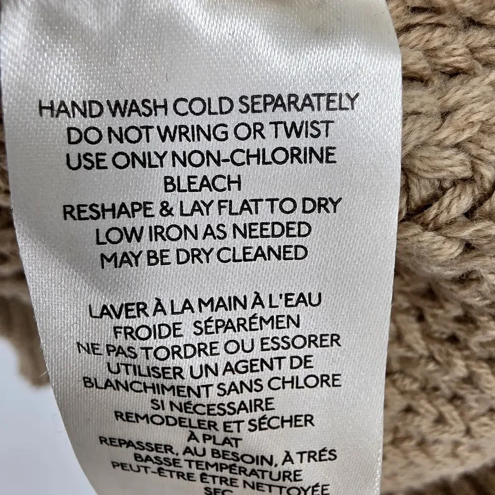 NWT Free People Gilded Beige Swim Too Deep Oversized Turtleneck Sweater Size XS